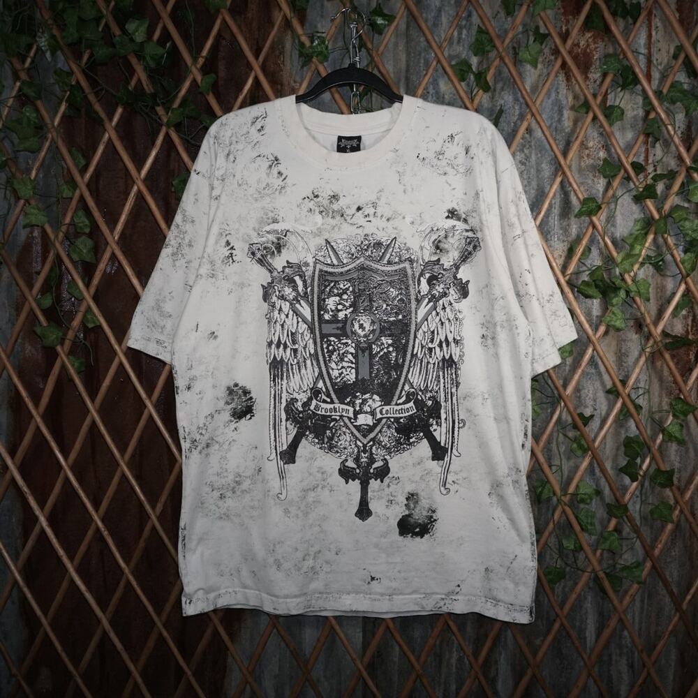 XL - Vintage Y2K Brooklyn Express T-Shirts angel wings